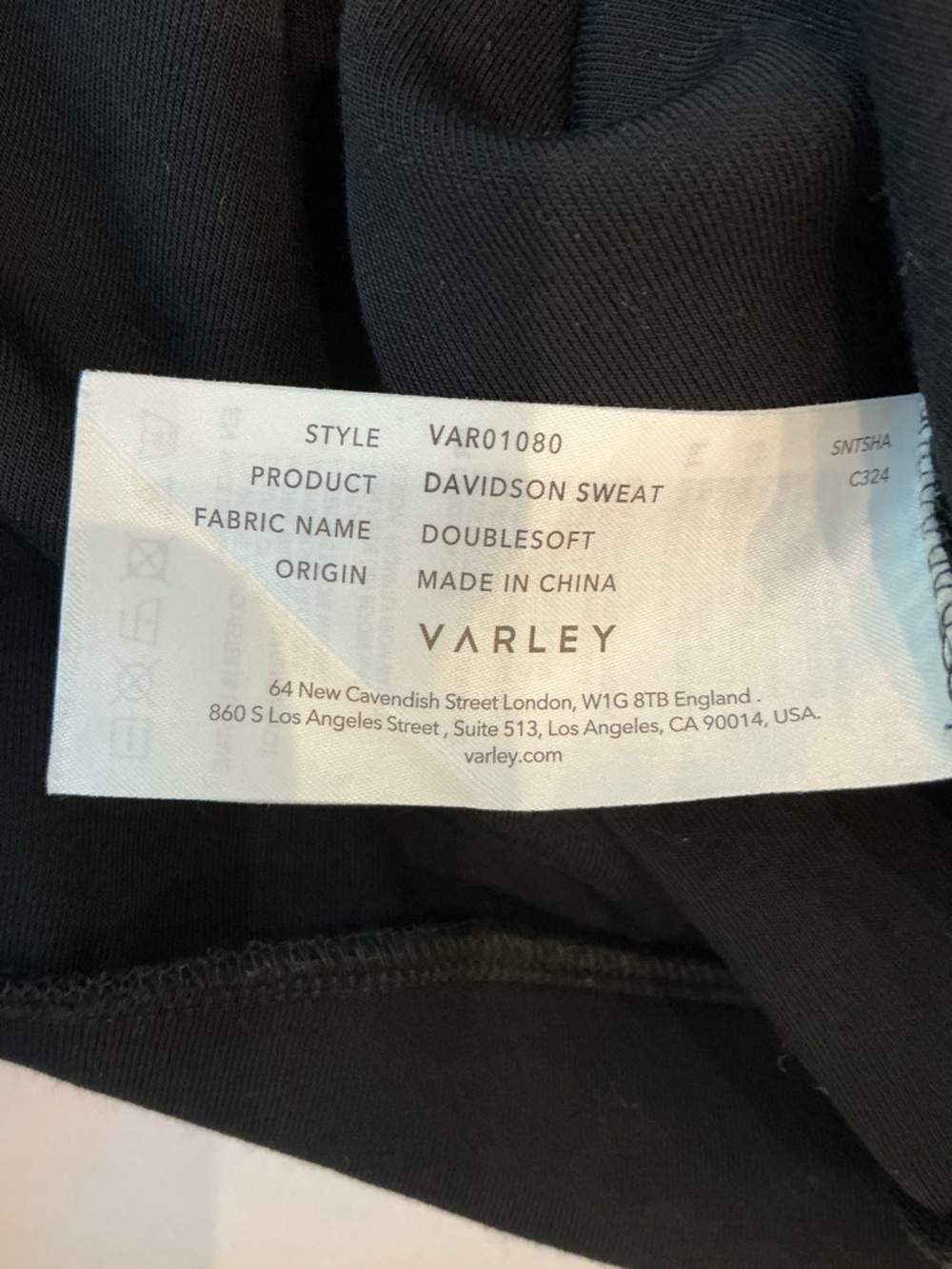 Varley Black DoubleSoft Pullover Davidson Sweat Size Small - Picture 14 of 15
